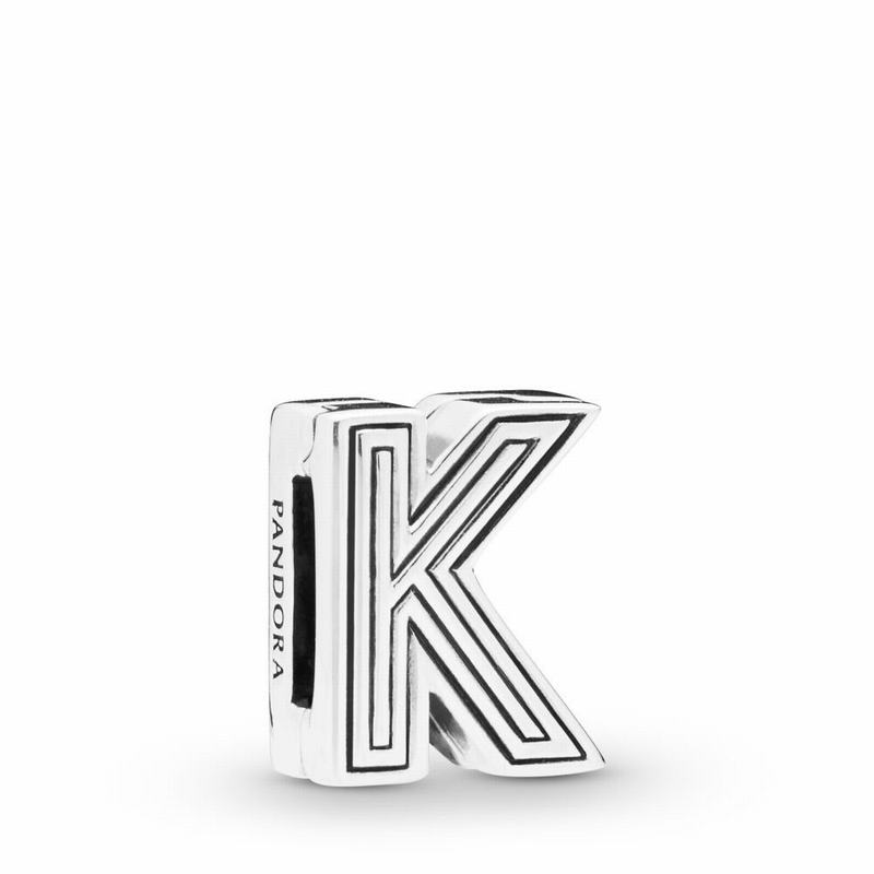 Pandora Reflexions™ Letter K Clip Charm Ireland - Sterling Silver/Silicone - 179435UCT